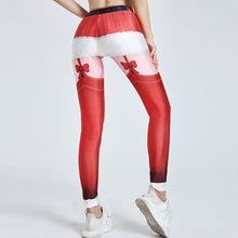 Load image into Gallery viewer, Christmas Leggings High Waist - Cute Elf Stockings