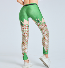 Load image into Gallery viewer, Christmas Leggings High Waist - Mistletoe