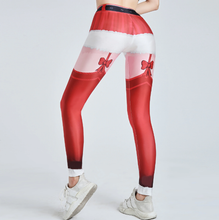 Load image into Gallery viewer, Christmas Leggings High Waist - Cute Elf Stockings