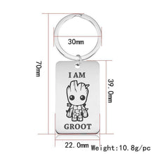 Load image into Gallery viewer, Baby Groot Stainless Steel Keychain Key Chains Style 1 / 70mm long