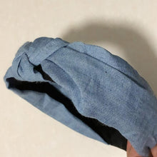 Load image into Gallery viewer, Bohemian Blue Denim Hairbands Hair Accessories Blue