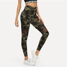 Load image into Gallery viewer, Camo Mesh Leggings Leggings Multi / XS