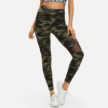 Load image into Gallery viewer, Camo Mesh Leggings Leggings Multi / XS
