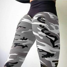 Load image into Gallery viewer, Camo Scrunch Butt Leggings Leggings Gray / XS