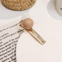 Load image into Gallery viewer, Candy Color Ball Hair Clip Barrettes HairClips khaki
