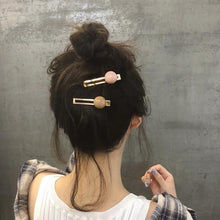 Load image into Gallery viewer, Candy Color Ball Hair Clip Barrettes HairClips pink