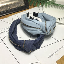 Load image into Gallery viewer, Denim Jeans Bow Knot Hairband Headbands 1