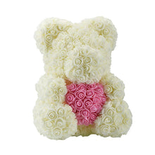 Load image into Gallery viewer, LE PETIT Rose Teddy Bear with Heart Home Accessories Cream-Pink (16 inc/40 cm)
