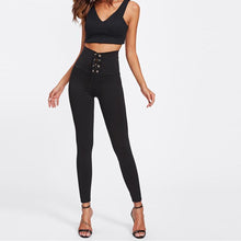 Load image into Gallery viewer, loomrack 80s High Waisted Front Tie Leggings Leggings