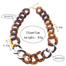 Load image into Gallery viewer, loomrack Acrylic Link Chain Leopard Choker Necklace Necklaces
