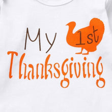 Load image into Gallery viewer, loomrack Baby Boy Girl First Thanksgiving Outfit - My First Thanksgiving 3- Piece Set Baby Clothes