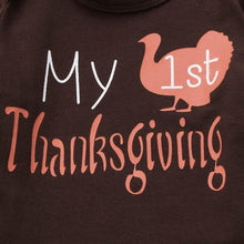 Load image into Gallery viewer, loomrack Baby Boy Girl First Thanksgiving Outfit - My First Thanksgiving 3- Piece Set Baby Clothes