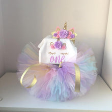 Load image into Gallery viewer, loomrack Baby Girl Tutu Unicorn 1st Birthday Outfit (1/2 Birthday, 1st Birthday, 2nd Birthday) Clothing Sets 02 Unicorn Set 12M