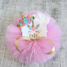 Load image into Gallery viewer, loomrack Baby Girl Tutu Unicorn 1st Birthday Outfit (1/2 Birthday, 1st Birthday, 2nd Birthday) Clothing Sets 03 Unicorn Set 12M