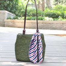 Load image into Gallery viewer, loomrack Bamboo Knitted Shoulder Bag Shoulder Bag Green