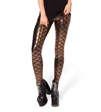 Load image into Gallery viewer, loomrack Becca Fish Scale Mermaid Leggings Leggings K030 Copper / S