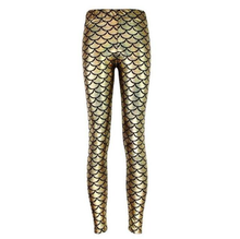 Load image into Gallery viewer, loomrack Becca Fish Scale Mermaid Leggings Leggings K030 Gold / S