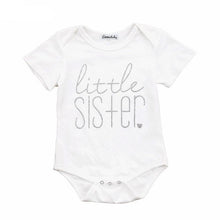 Load image into Gallery viewer, loomrack Big Brother Little Sister Matching Shirts - Big Brother T-shirt and Little Sister Onesie Matching Outfits White -Little Sister / 6M