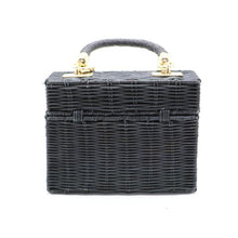 Load image into Gallery viewer, loomrack Black Rattan Purse Shoulder Bags