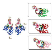 Load image into Gallery viewer, loomrack Bohemian Floral Leaf Drop Earrings Drop Earrings
