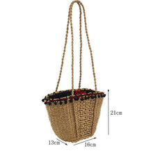 Load image into Gallery viewer, loomrack Bohemian Straw Basket Bag Shoulder Bags
