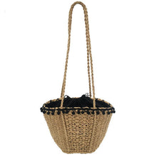 Load image into Gallery viewer, loomrack Bohemian Straw Basket Bag Shoulder Bags Brown Shoulder Bag