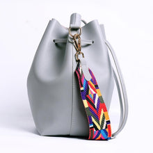 Load image into Gallery viewer, loomrack Boho Bucket Bag with Multicolor Shoulder Strap Shoulder Bags