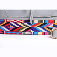 Load image into Gallery viewer, loomrack Boho Bucket Bag with Multicolor Shoulder Strap Shoulder Bags