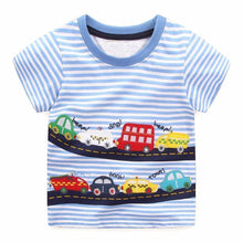 Load image into Gallery viewer, loomrack Boys 100% Cotton Summer T-Shirt (Sizes 18M - 2T) T-Shirts City Car Pattern / 2T