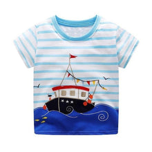 Load image into Gallery viewer, loomrack Boys 100% Cotton Summer T-Shirt (Sizes 18M - 2T) T-Shirts Occasion Ship Pattern / 2T