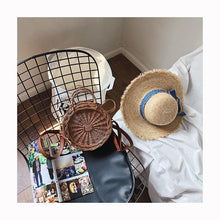 Load image into Gallery viewer, loomrack Brown Handmade Bamboo Bag Rattan Bags