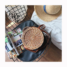 Load image into Gallery viewer, loomrack Brown Handmade Bamboo Bag Rattan Bags