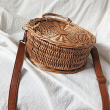 Load image into Gallery viewer, loomrack Brown Handmade Bamboo Bag Shoulder Bags