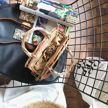 Load image into Gallery viewer, loomrack Brown Handmade Bamboo Bag Shoulder Bags
