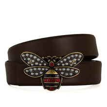 Load image into Gallery viewer, loomrack Bumble Bee Embellished Belt Belts & Cummerbunds Coffee Belt / 105cm