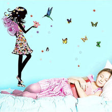Load image into Gallery viewer, loomrack Butterfly Girl Wall Decal Wall Stickers
