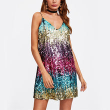 Load image into Gallery viewer, loomrack Cami Multicolor Sequin Party Mini Dress Girl's Dresses