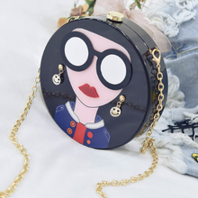 Load image into Gallery viewer, loomrack Cartoon Evening Clutch Bag Shoulder Bags Black