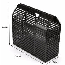 Load image into Gallery viewer, loomrack Chic Rectangular Bamboo Bag Rattan Bags Black Small