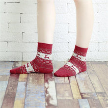 Load image into Gallery viewer, loomrack Christmas Deer Socks Christmas Socks