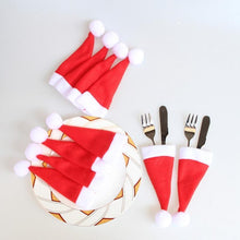 Load image into Gallery viewer, loomrack Christmas Hat Cutlery Holders 10-Piece Set Christmas Accessories