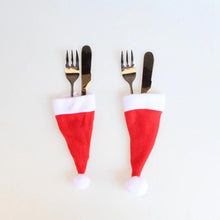 Load image into Gallery viewer, loomrack Christmas Hat Cutlery Holders 10-Piece Set Christmas Accessories