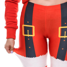 Load image into Gallery viewer, loomrack Christmas Leggings - High Waist Santa Suspenders Leggings