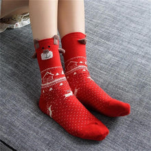 Load image into Gallery viewer, loomrack Christmas Santa Claus Deer Socks Christmas Socks