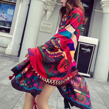 Load image into Gallery viewer, loomrack Classic Bohemian Cape Tassel Scarf Scarves