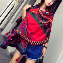 Load image into Gallery viewer, loomrack Classic Bohemian Cape Tassel Scarf Scarves