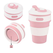 Load image into Gallery viewer, loomrack Collapsible Coffee Mug - Perfect On-the-Go Collapsible Cup for Travel & Camping Mugs Pink / 350ML