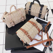 Load image into Gallery viewer, loomrack Crossbody Braided Straw Messenger Bag Top-Handle Bags