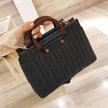 Load image into Gallery viewer, loomrack Crossbody Top Handle Straw Messenger Bag Top-Handle Bags