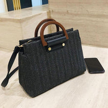 Load image into Gallery viewer, loomrack Crossbody Top Handle Straw Messenger Bag Top-Handle Bags